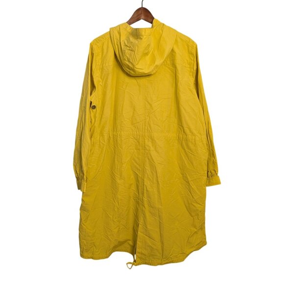 Eileen Fisher Citrn Hooded Anorak Coat 1X Lightweight Organic Cotton/Nylon Rain - Picture 2 of 16